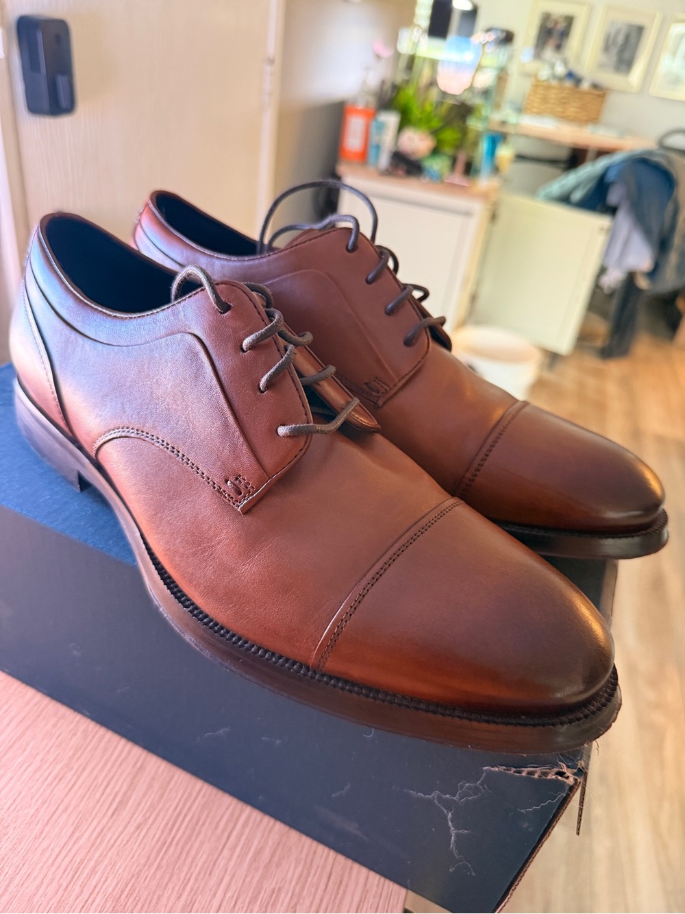 Cole Haan Carnegie Leather Cap Toe Men’s Dress Shoes Sz 10.5